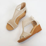 LEISURE NET THICK-SOLED WEDGE SANDALS