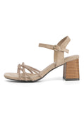 RHINESTONES OPEN TOE ROUND HEAD SANDALS