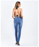 SLIM BUTTON STRETCH WASHED JEANS