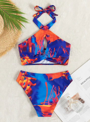 WOMEN SEXY PRINT SWIMSUIT BIKINI
