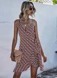 FLORAL SKIRT FLOUNCE SLING DRESS