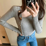 LADIES ALL-MATCH SWEATER SINGLE-BREASTED KNITTED CARDIGAN