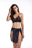 WOMEN TOP SKIRT TWO-PIECE DRESS