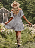 LEOPARD LEISURE OFF THE SHOULDER DRESS