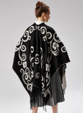 TAI CHI FLOWER FORK THICKENED CASHMERE CLOAK