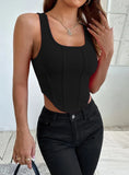 SHORT SLIM-FIT SPORTS CASUAL TOP
