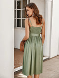 WOMEN SPAGEHTTI STRAPS POCKET DRESS