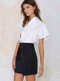 Asymmetric Fashion Bag Hip Skirt Waist Wrinkle