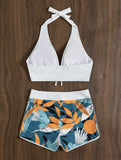 FLOWER BOYSHORT SPLIT BIKINI