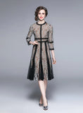 MESH EMBROIDERY PATCHWORK DRESS