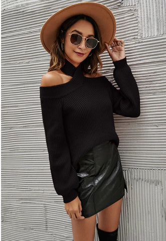 PULLOVER LONG SLEEVE SLIM SWEATER