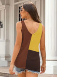 COLOR CONTRAST LADIES KNITTED TOP