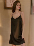 SILK SATIN SLUNG HOME ICE SILK NIGHTGOWN