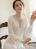 SILK LACE NIGHTGOWN HOME DRESS