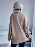 LOOSE ROUND NECK BAT SLEEVE SWEATER