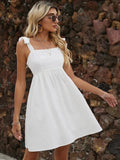 SUSPENDER SOLID COLOR CASUAL KNIT DRESS