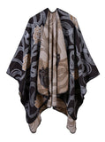 WOVEN PRINT FLOWER IMITATION CASHMERE SHAWL