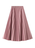 LONG HIGH WAIST PLEATED SKIRT