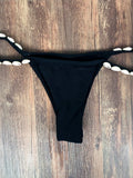 Black With Shell Halter Bikini Set