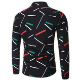  Formal Casual Designer Dress Shirt for Men Turn Down Collar Long Sleeve Printing Slim Fit