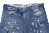 Washed Skinny Holes Biker Jeans Fashion Casual Stone 