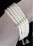 Popular Bracelets With Rhinestones & Pearls Captivating Alloy 