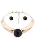 Cheap Blue Faux Crystal Earrings And Necklace Set