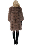 Long Fake Fox Fur Jacket Women Winter Faux Fox Fur
