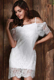 See-Through Off The Shoulder Lace Dress