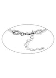 Hot Sale Austria Crystal Four-Leaf Clover Findings Platinum Plated Bracelet with Aquamarine 