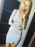 Sexy Slim Fit Irregular Mini Dress Bandage Bodycon 