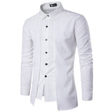 Fashion Designer Shirts for Men Fake Two Pieces Simple Style Casual 