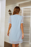 V-neck Casual Short Sleeve Lace Dress