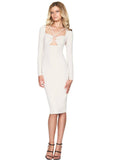 Chest Strap Hanging Neck Slim Hip Long Sleeve Dress