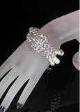 Cute Bracelets With Rhinestones & Pearls Brilliant Alloy 