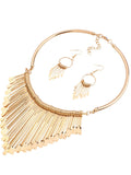 Cheap Metal Tassel Necklace And Earrings Set