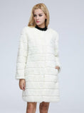 Women Female Coat Of Rabbit Long Fur 
