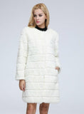 Women Female Coat Of Rabbit Long Fur 