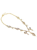 Fathion Boho Style Rhinestone Fringe Charm Necklace