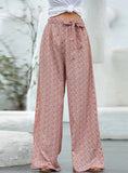 LOOSE PRINTED WIDE-LEG PANTS