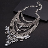  Beatiful Shining Crystal Inlaid Alloy Necklace