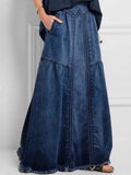 Jeans Elastic Waist Skirt