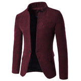 Collar Slim Business Woolen Blazers for Men Casual Fashion Printing Stand 