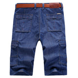 Loose Shorts Denim Jeans Casual Multi Pocket Cargo 