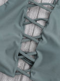 Tie Back Crisscross Strappy Bikini Set