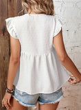V-neck Hollow T-Shirts Tops