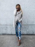 Women Irregular Slim Fringe Long Cardigan Female Sweater
