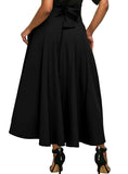 Long Skirt With Pocket High Quality Solid Ankle-Length