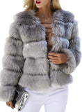 Fluffy Faux Fur Coat Women Short Furry Fake Fur