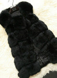 Fur Vest coat Luxury Faux Fox Warm Women Coat Vests 
